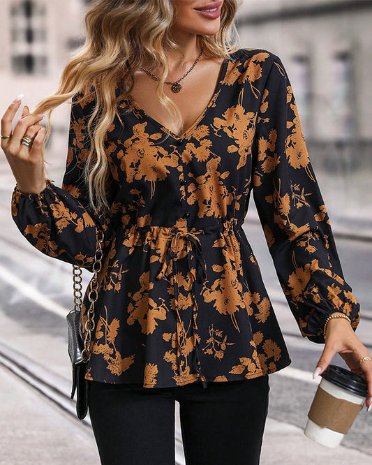 VEREN | Herfst blouse met v-hals